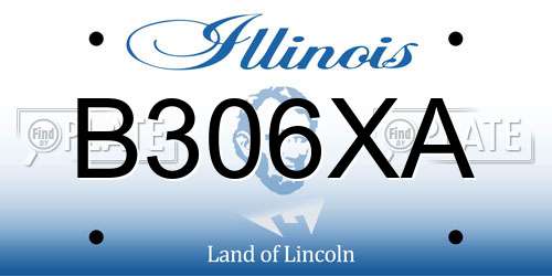 B306XA Illinois License Plate