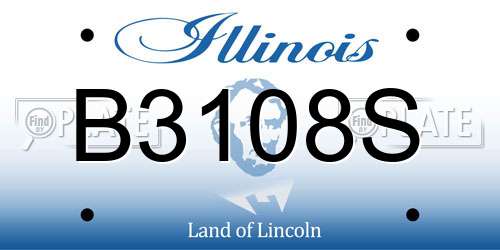 B3108S Illinois License Plate