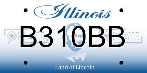 B310BB Illinois License Plate