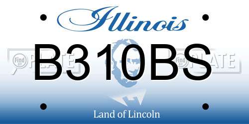 B310BS Illinois License Plate