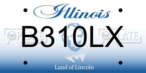 B310LX Illinois License Plate