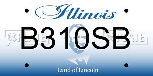 B310SB Illinois License Plate