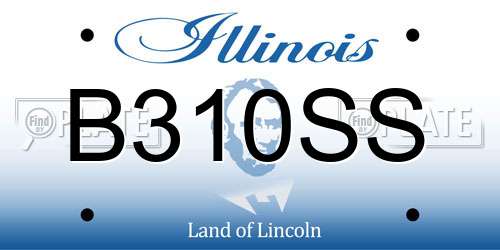 B310SS Illinois License Plate
