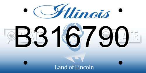 B316790 Illinois License Plate