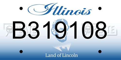 B319108 Illinois License Plate