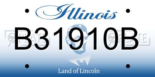 B31910B Illinois License Plate