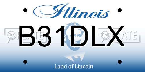 B31DLX Illinois License Plate