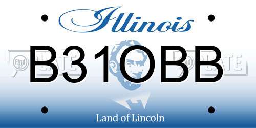 B31OBB Illinois License Plate