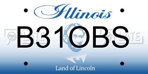B31OBS Illinois License Plate