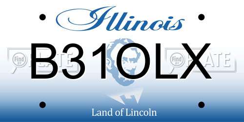 B31OLX Illinois License Plate