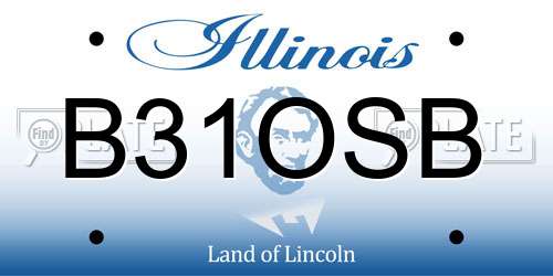 B31OSB Illinois License Plate