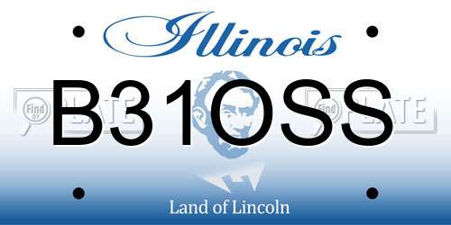 B31OSS Illinois License Plate