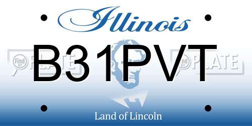 B31PVT Illinois License Plate