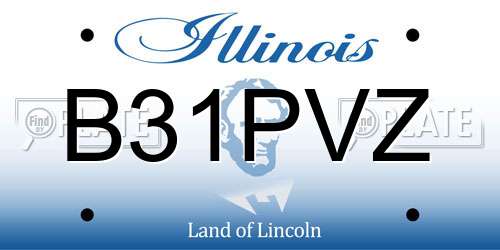 B31PVZ Illinois License Plate