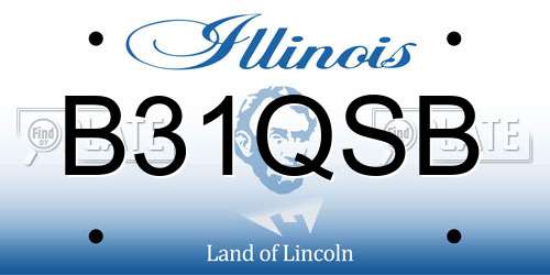 B31QSB Illinois License Plate