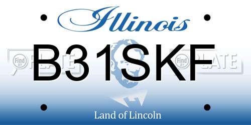 B31SKF Illinois License Plate
