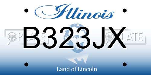 B323JX Illinois License Plate