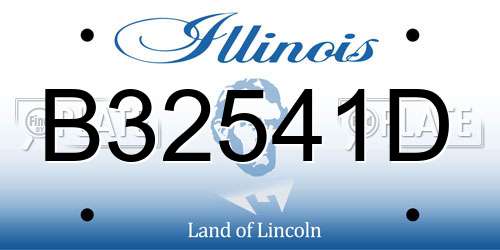 B32541D Illinois License Plate