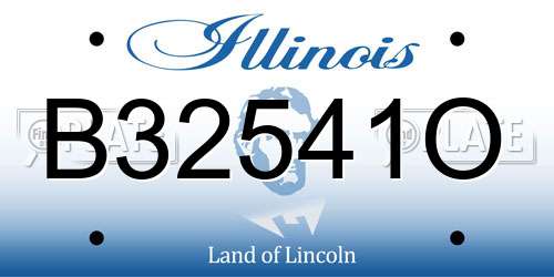 B32541O Illinois License Plate