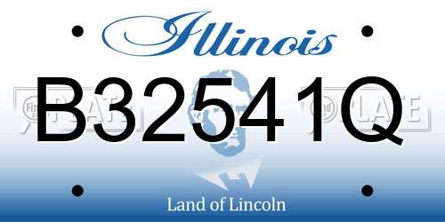 B32541Q Illinois License Plate