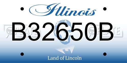 B32650B Illinois License Plate