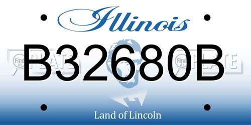 B32680B Illinois License Plate