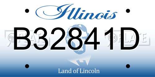 B32841D Illinois License Plate