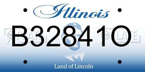 B32841O Illinois License Plate