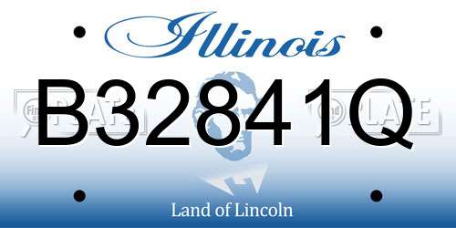B32841Q Illinois License Plate