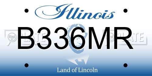 B336MR Illinois License Plate