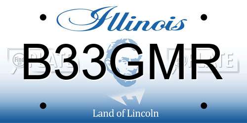 B33GMR Illinois License Plate