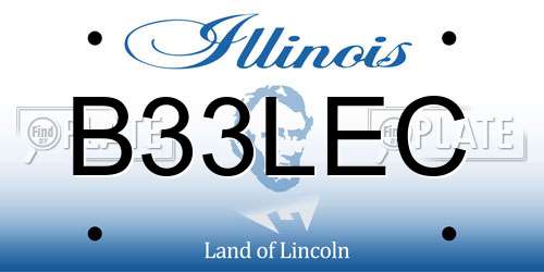 B33LEC Illinois License Plate