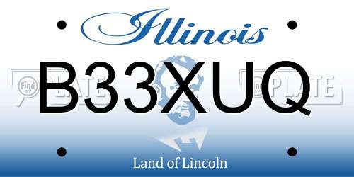 B33XUQ Illinois License Plate
