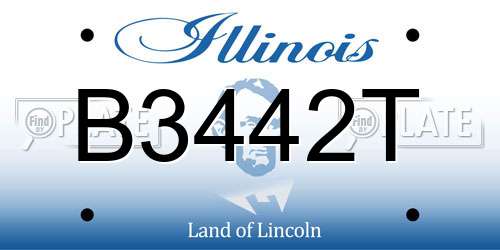 B3442T Illinois License Plate