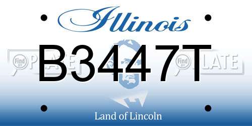 B3447T Illinois License Plate