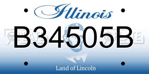 B34505B Illinois License Plate