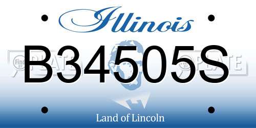 B34505S Illinois License Plate