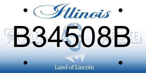 B34508B Illinois License Plate