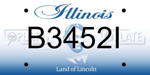 B3452I Illinois License Plate