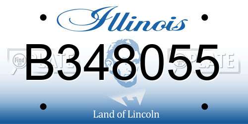 B348055 Illinois License Plate