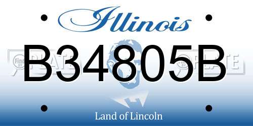 B34805B Illinois License Plate