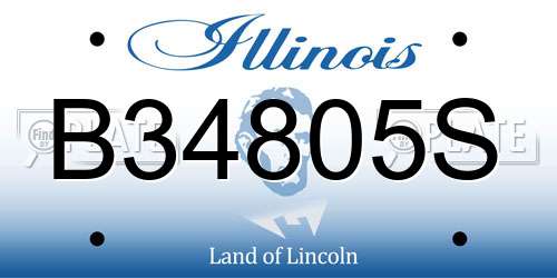 B34805S Illinois License Plate