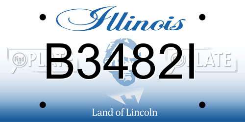 B3482I Illinois License Plate