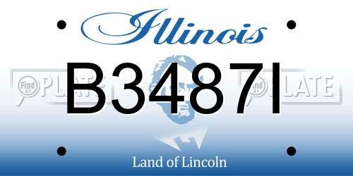 B3487I Illinois License Plate