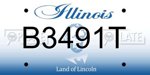 B3491T Illinois License Plate