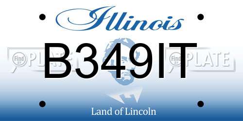 B349IT Illinois License Plate