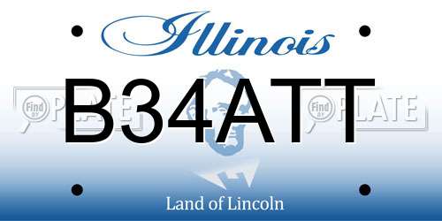 B34ATT Illinois License Plate