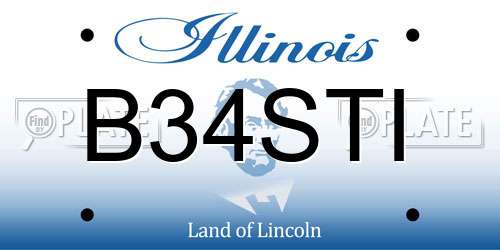 B34STI Illinois License Plate