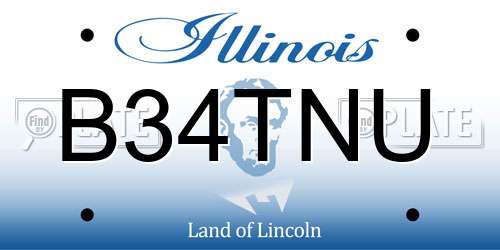 B34TNU Illinois License Plate