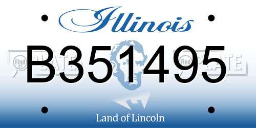 B351495 Illinois License Plate